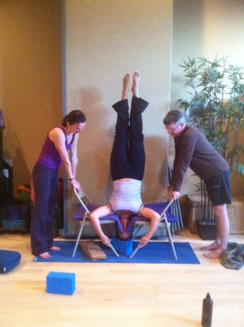 Infinite Yoga: Chair Sarvangasana