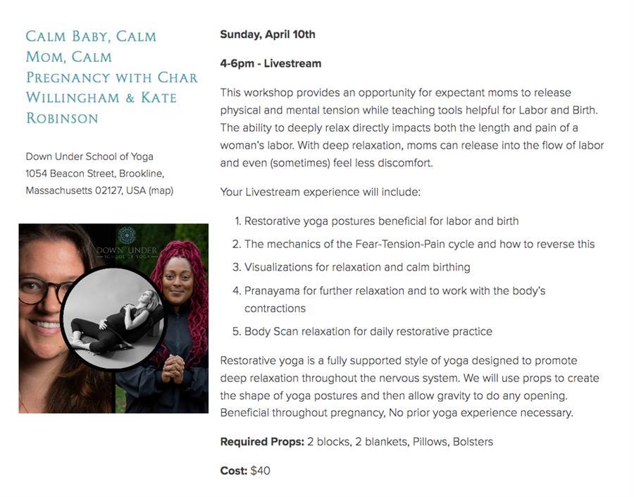 Calm Baby Calm Mom Calm Pregnancy Char Willingham 